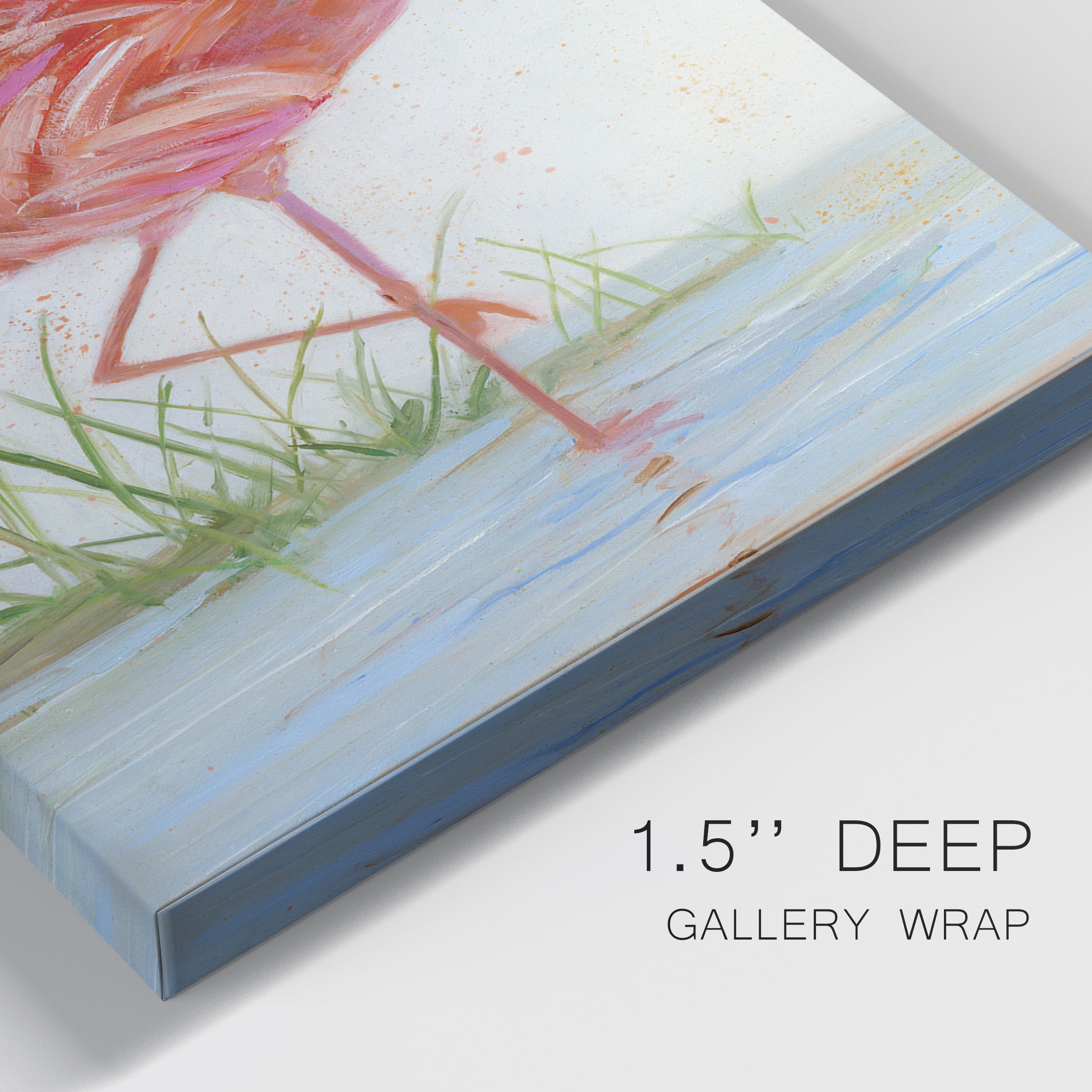 Flamingo I Premium Gallery Wrapped Canvas - Ready to Hang - Set of 2 - 40 x 60 Each