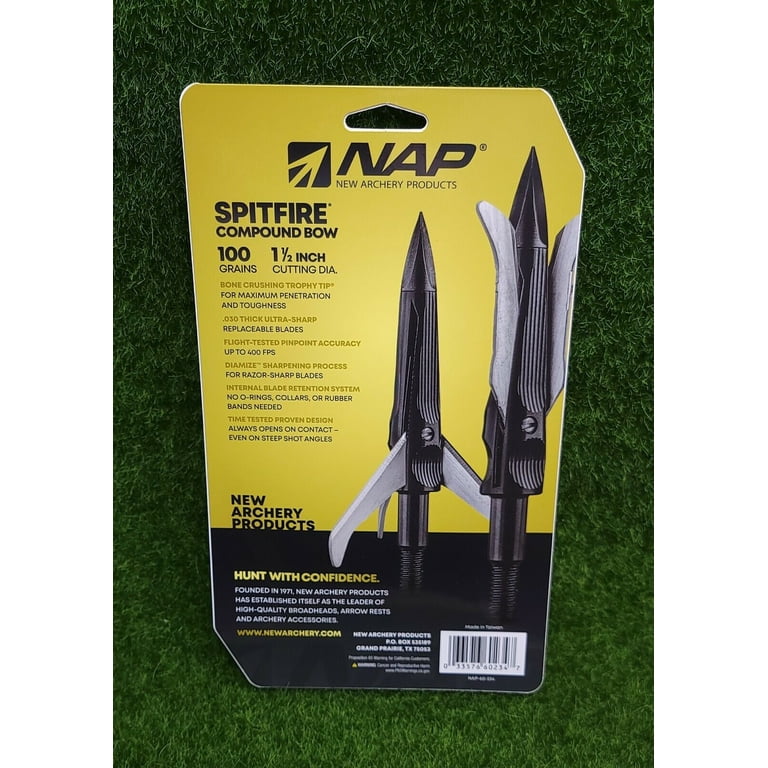 New Archery Products Mechanical Broadhead Spitfire, 3 Blades, 100