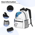 thumbnail image 3 of Disketp Blue Flying Butterflies Mochila Ligera Clásica con Múltiples Bolsillos, Mochila Casual para Hombre y Mujer, Ideal para Escuela, Trabajo y Viajes, 3 of 6