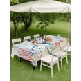 thumbnail image 3 of Outdoor Tablecloth with Umbrella Hole and Zipper, Coastal Seahorse Rectangle Table Cloth 60x84 Inch Waterproof Tablecloth, Marine Coral Turtle Jellyfish Oceans Picnic Table Cover for Patio Camping, 3 of 7