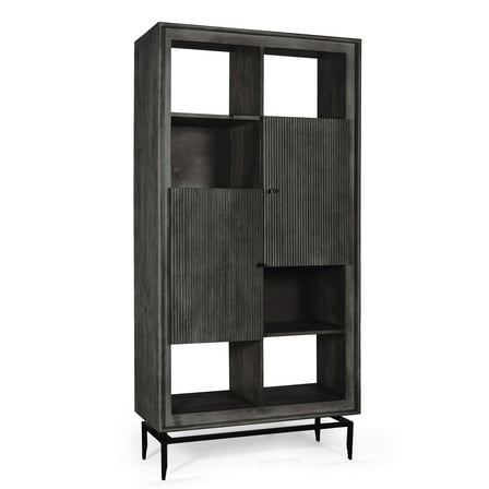 Camilo 72" High 2 Door Accent Cabinet, Black