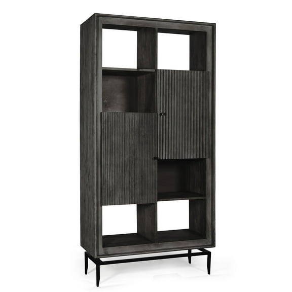 Camilo 72" High 2 Door Accent Cabinet, Black