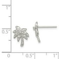 thumbnail image 2 of White Sterling Silver Earring Button Women'S Cubic Zirconia CZ Clear 13 mm 9, 2 of 2