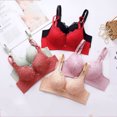 thumbnail image 5 of Juslio Bras for Women No Underwire Athletic Lace Wirefree Solid Sports Bras, 5 of 5