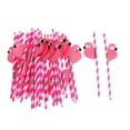 thumbnail image 1 of 5x25pcs Pajitas A Rayas Flamenco Luau Tropical Beach Party Barware Favor Pink 5 piezas Sunnimix pajitas de papel, 1 of 7