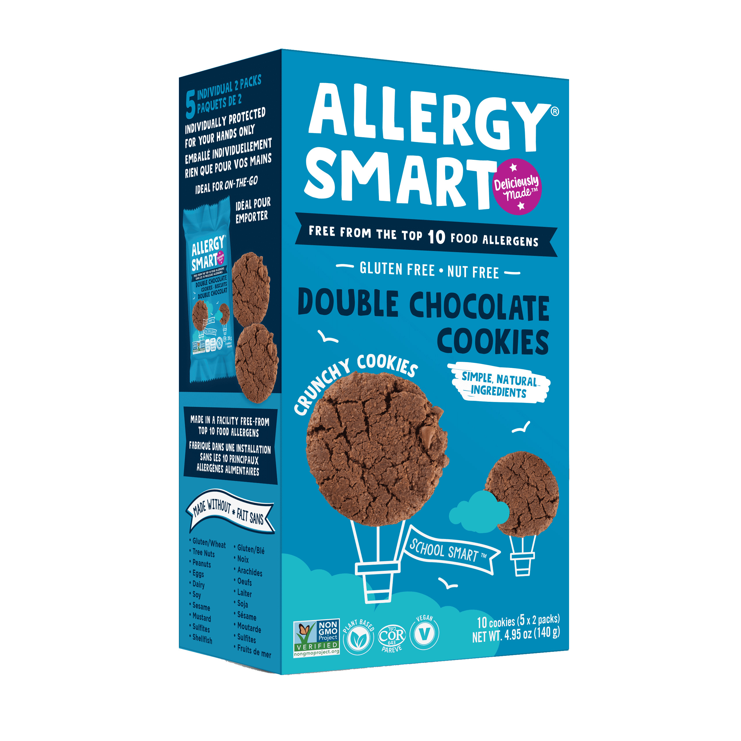 Allergy Smart Double chocolat Biscuit 140g
