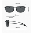 thumbnail image 3 of Men's and Women's Polarized Rimless Sunglasses Ice Blue, 3 of 5