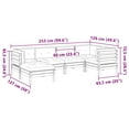 thumbnail image 2 of vidaXL Garden Sofa Set Wax brown, Cream Solid pine wood Large Modular, 2 of 10