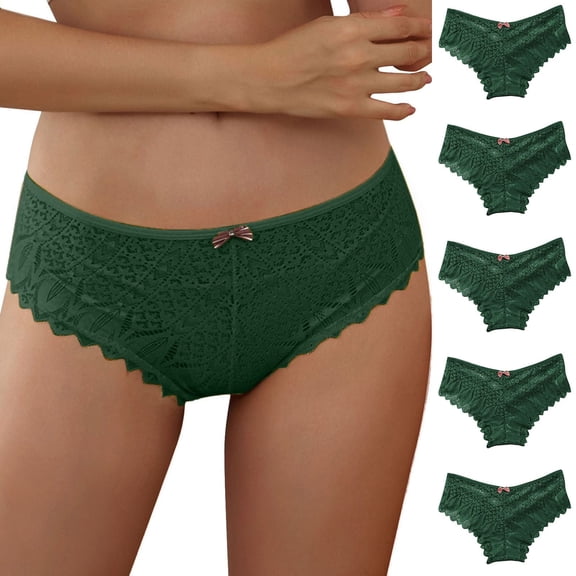 Women's Briefs Full Waist Trainer for Women Microfiber Underwear Lifter Panties plus Size Seamless Underwear for Women Running Womens Panties Bikini Nylon Lace L Womens Lace Green L