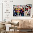 thumbnail image 4 of Elephant Stock Epic Colorful Elephant Wall Art - Horizontal Multi Panel Canvas - Living Room Wall Decor - Animal Multi Panel - Red And Gray Decor - 23" x 14", 4 of 4