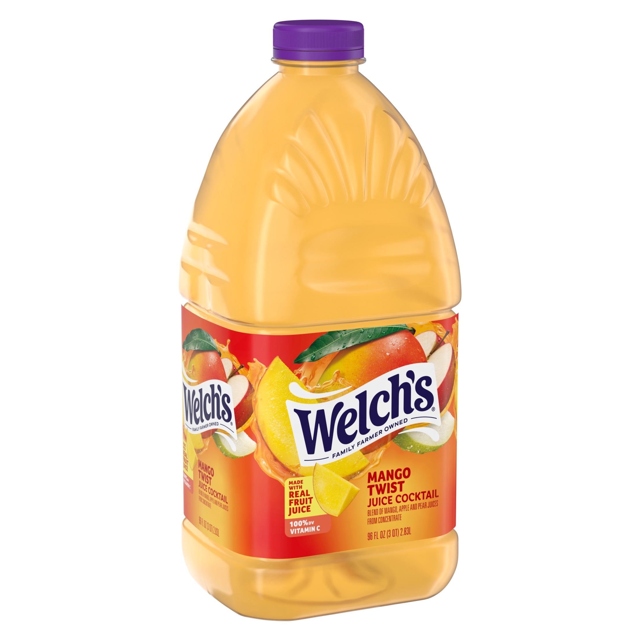(3 pack) Welch's Mango Twist Juice Cocktail, 96 fl oz Bottle