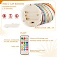thumbnail image 5 of Yayeee Flameless Candles with Remote Flickering Battery Operated Multi Color Changing, Striped Pattern, 5 of 7
