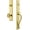 Lifetime Brass, variant on Grandeur 849188 Carre Solid Brass Rose Dummy "S" Grip Handleset - Brass