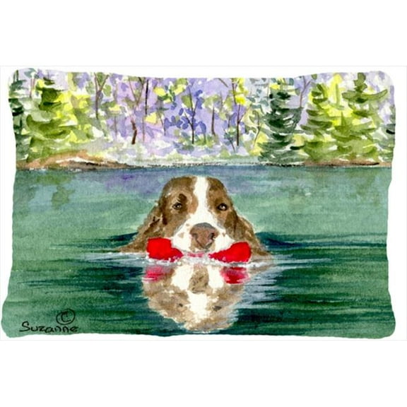 Carolines Treasures Springer Spaniel Indoor & Outdoor Decorative Fabric Pillow - 12 x 16 in.