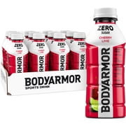BODYARMOR Zero Sugar Cherry Lime Electrolyte Sports Drink, 16 fl oz, 12 Pack Bottles