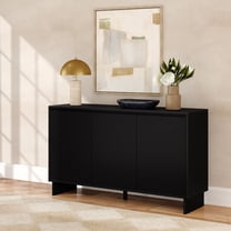 Modern Sideboard, 3 Door  (1499 x 406 x 864mm / 59 x 16 x 34in), Black