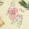 thumbnail image 2 of CAUYDY Newborn Girls Bodysuit Set Baby Girl Long Sleeved Romper Infant Fall Winter Clothing Toddler Outfit 3 6 9 12 18 24 Months Sizes 0-3 Months,Red, 2 of 7