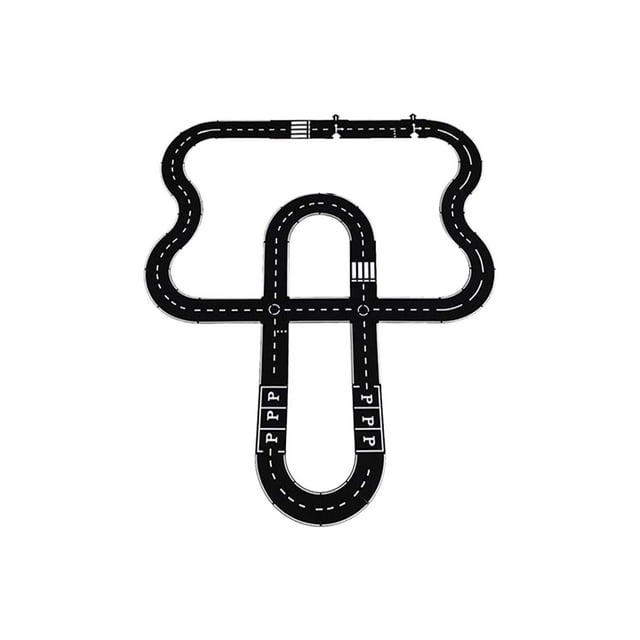 Piste de Casse-Tête Routière en Caoutchouc Flexible pour Petites Voitures, Tapis de Jeu Autoroutier Extensible pour Usage Intérieur et Extérieur, Jouet de Construction Créatif pour Concevoir des Pistes de Course et des Aménagements Personnalisés