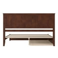 thumbnail image 4 of Felicity King Wood Platform Bed with Panel Footboard & Twin XL Trundle in Walnut, 4 of 5