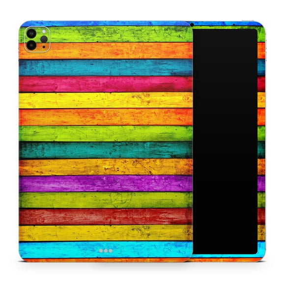 DesignSkinz Neon Wood Planks Full-Body Skin Decal Wrap Cover for iPad (A1219/A1337)
