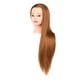 thumbnail image 4 of Cabeza de entrenamiento para el cabello, cabeza de maniquí, peluquería, maniquí multiusos de pelo largo Oro con maquillaje Yuyangstore Cabeza de entrenamiento de maniquí, 4 of 8