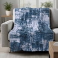 thumbnail image 2 of Navy Blue Ombre Blanket Soft Cozy Warm Throw Blanket for Couch, Plush Fuzzy Flannel Fleece Blankets for Sofa, Gradient Abstract Art Vintage Bed Blankets Lightweight Gifts for Women, 40"x50", 2 of 9