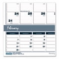 thumbnail image 3 of Bar Harbor Recycled Wirebound 3-Months-per-Page Wall Calendar, 15.5 x 22, White/Blue/Gray, 14-Month: Dec 2025 to Jan 2027 | Bundle of 5, 3 of 4