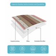 thumbnail image 5 of Quilts Twin-XL Size Bedding Set, Red Pink Lightweight Quilted Comforter, Farmhouse Wood Grain Vintage Brown Striped Soft Reversible Bedspread Coverlet with Pillow Covers for All Season, 68" x 98", 5 of 7