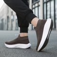 thumbnail image 6 of Men's Slip‑On Sock Style Running Sneakers, Stretch Knit Upper Athletic Shoes with Curved Thick Midsole for Daily Sports and Walking, 6 of 7
