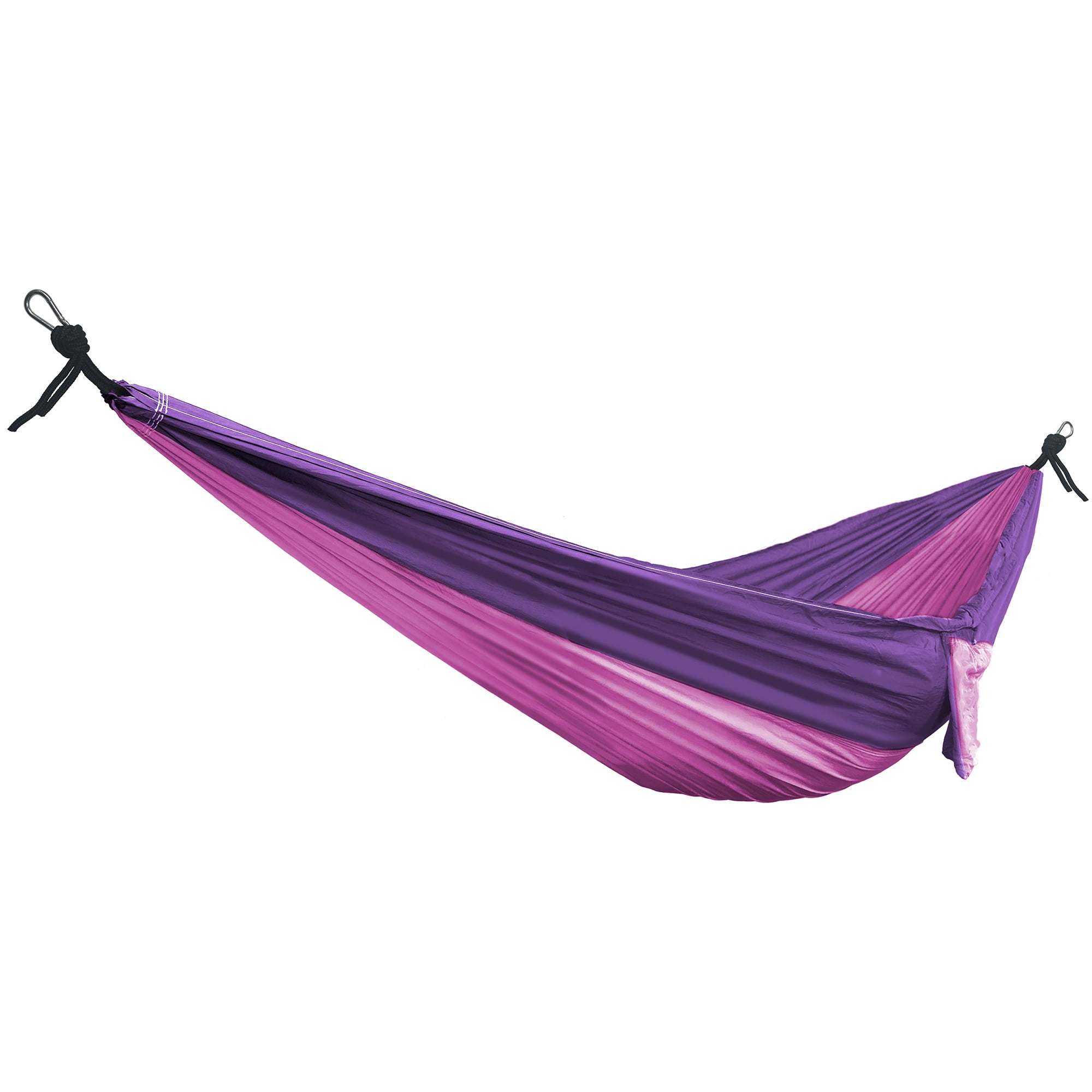 Bliss Hammocks Hammock in a Bag with Carabiner Hooks and Tree Straps, Pink Purple