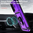 thumbnail image 2 of for Samsung Galaxy A24 Case with Slide Camera Cover HD Screen Protector [Military Grade 16ft. Drop Tested] Magnetic Ring Holder Kickstand Protective Phone Case for Samsung Galaxy A24, Purple, 2 of 16