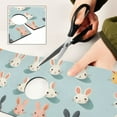 thumbnail image 6 of Yayeee Faucet Mat for Kitchen Sink 30" Diatomite Long Splash Guard Pad, Green Cute Rabbits, 2 Pack, 6 of 7