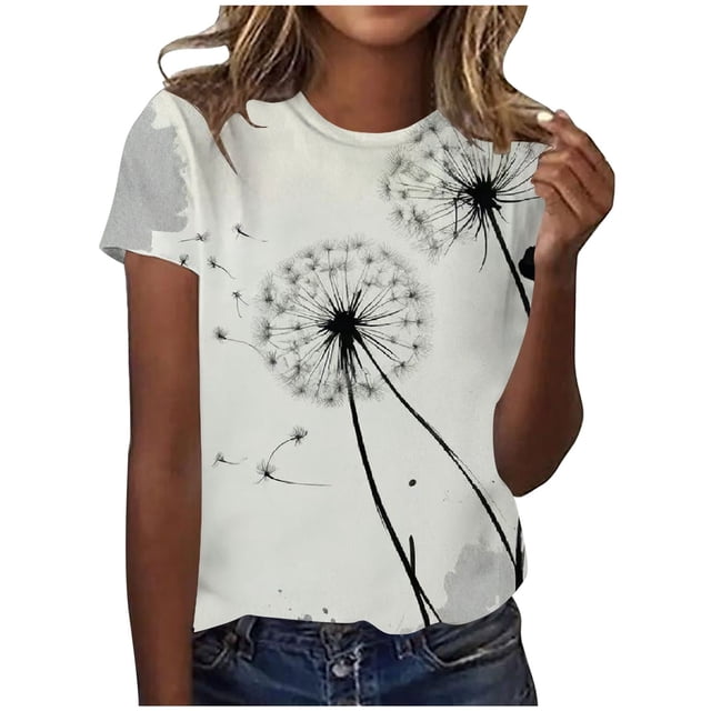 WEAIXIMIUNG T-Shirt à Manches Courtes Col Rond Imprimé pour Femmes Saint-Valentin