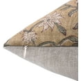 thumbnail image 3 of Fabdivine Block Print Throw Pillow Cover, 18x18 InchThick Linen Decorative Pillowcase, Floral Boho Design Brown Pillow Cover for Sofa And Couch, 3 of 5