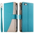 thumbnail image 1 of Funda cartera GANGXUN para iPhone 7/8 , cuero PU con tarjetero, cremallera, correa de mano, soporte y protección 408°, 1 of 6
