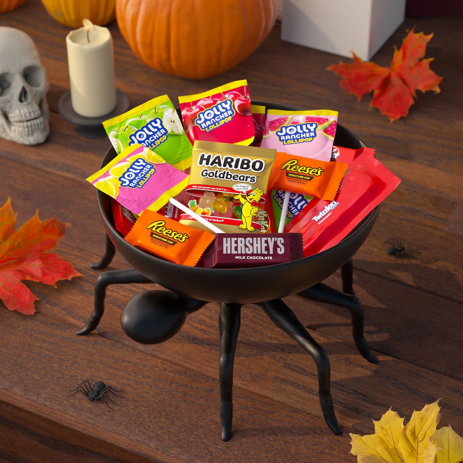 (2 pack) Hershey Miniatures Assorted Flavored, Halloween Candy Bulk Bag, 31.55 oz (100 Pieces)