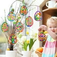 thumbnail image 6 of Wooden Easter Ornaments Decorations,DIY Easter Craft Kits,Paintable Hallow Easter Egg Ornaments Pom-poms for Kids Easter Spring,Hanging Decorations Happy Easter Hallow Egg Rabbit Butterfly Flower, 6 of 8