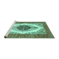 thumbnail image 2 of Ahgly Company Machine Washable Indoor Rectangle Persian Turquoise Blue Traditional Area Rugs, 5' x 8', 2 of 4