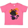 thumbnail image 3 of Inktastic Halloween Cat, Cute Cat, Black Cat, Witch Hat Boys or Girls Toddler T-Shirt, 3 of 5