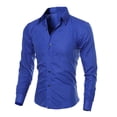 thumbnail image 2 of EIMELI Chemise Homme Manches Longues Ajustée Boutonnée pour Travail Formel Décontracté, 2 of 8