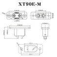 thumbnail image 2 of XT90 Battery Connector Gold Plated Male High Current 90A for RC Models, 2 of 9