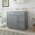 thumbnail image 2 of Vanity Art 36" W Birch Plywood Freestanding Single Base 2 Drawers Storage Cabinet with Soft Close Door, 2 of 9