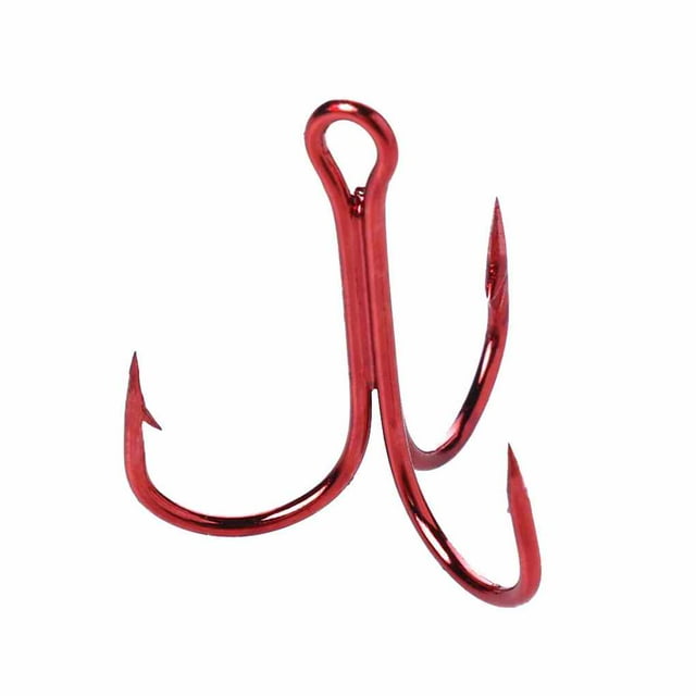 20pcs 3 Claw Strong Sharp Round bend Metal Fishing Hooks Outdoor Tuna Triple Treble Angling Barbs