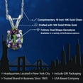thumbnail image 2 of Gem Stone King 10K White Gold Green Mystic Topaz Pendant Necklace for Women | 1.00 Cttw | Gemstone November Birthstone | Oval 7X5MM | With 18 inch Chain, 2 of 6