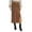 Brown, variant on Women's Skirt High Waisted Faux Leather Skirt Bodycon Front Split Pencil Slim Fit Midi Long Skirts