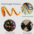 thumbnail image 3 of Halloween Wired Edge Ribbon Bat Spider Web Skull Pumpkin Print Decorative Grosgrain Ribbon for Wreaths DIY Crafts Gift Wrapping Party Decorations Orange Black Holiday Supplies, 3 of 4