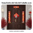 thumbnail image 2 of Abbraccia Conjunto de pareados festivos Año del Caballo 2026, nuevo banner de puerta, adhesivo Fu, decoración de entrada, 2 of 5