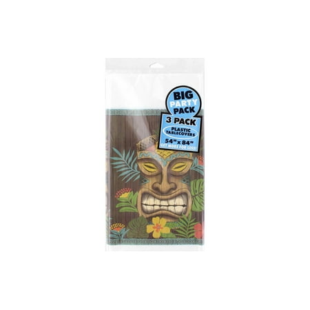 UPC: 0192937227763 | Amscan Collection Summer Luau Tablecover 54 x 84 Vintage Tiki 3pc