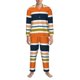 thumbnail image 3 of Balery Colorful Pastel Stripes Pijama para Hombre de Dos Piezas con Manga Larga, Conjunto de Dormir y Descanso Suave con Bolsillos-Small, 3 of 7