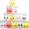 thumbnail image 1 of 12 tarros de yogur de cristal con tapas con diferentes decoraciones de emoticonos, tarro de crema de postre con capacidad de 100 ml, 1 of 8